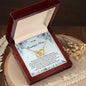 To My Beautiful Mom | Thank You - Interlocking Hearts necklace