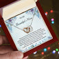 To My Beautiful Mom | Thank You - Interlocking Hearts necklace
